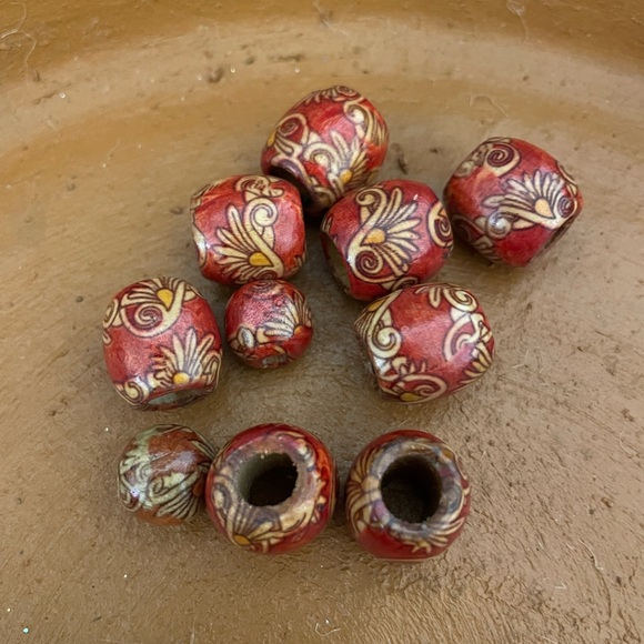 ⬇️ FINAL PRICE New Craft Beads Cream Beige Red 3 Packs - Picture 8 of 11